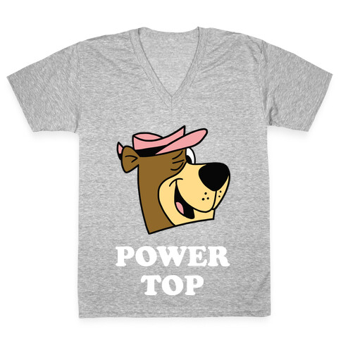 Power Top & Party Bottom (Bear) V-Neck Tee Shirt
