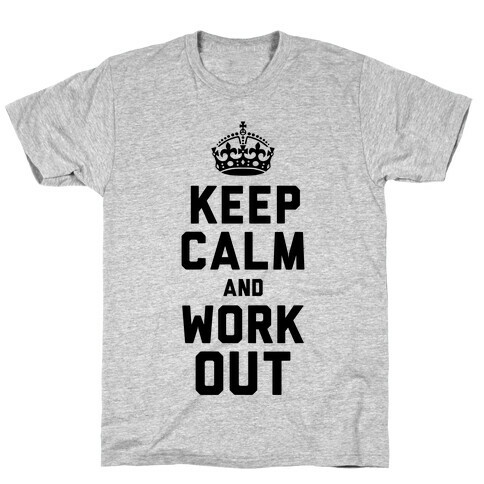 Keep Calm and Work Out (Neon Tank) T-Shirt