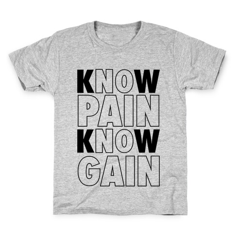 Know Pain Know Gain (Neon Tank) Kids T-Shirt