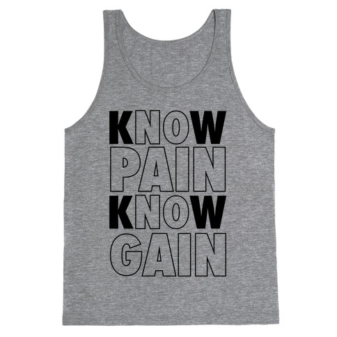 Know Pain Know Gain (Neon Tank) Tank Top