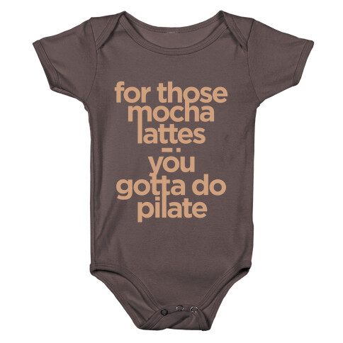 Mocha Latte Pilate (Dark Tank) Baby One-Piece