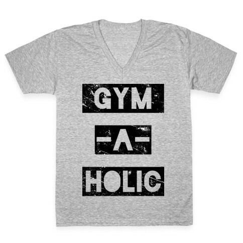 Gymaholic V-Neck Tee Shirt