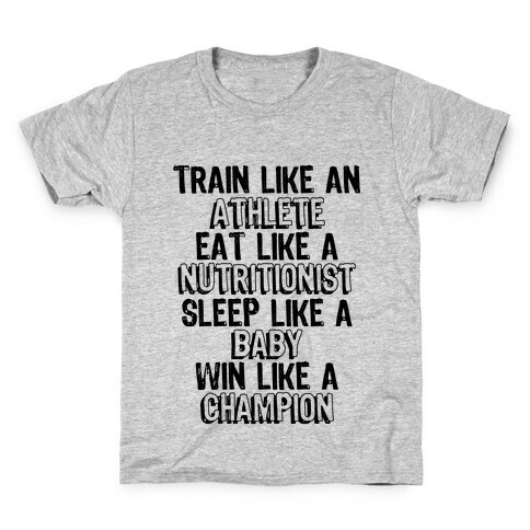 Train, Eat, Sleep, Win Kids T-Shirt