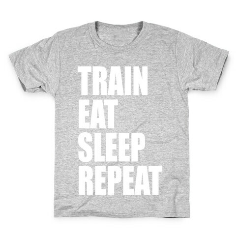 Train Eat Sleep Repeat Kids T-Shirt