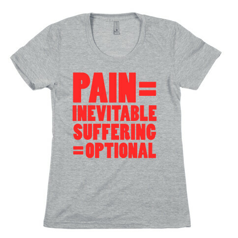 Pain Inevitable, Suffering Optional (Tank) Womens T-Shirt