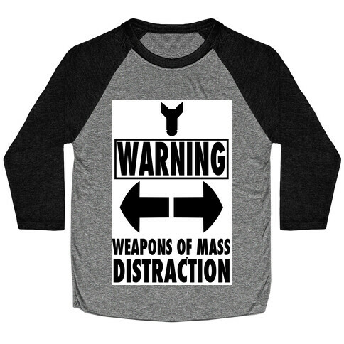 WARNING: Weapons of Mass Distraction (Tank) Baseball Tee