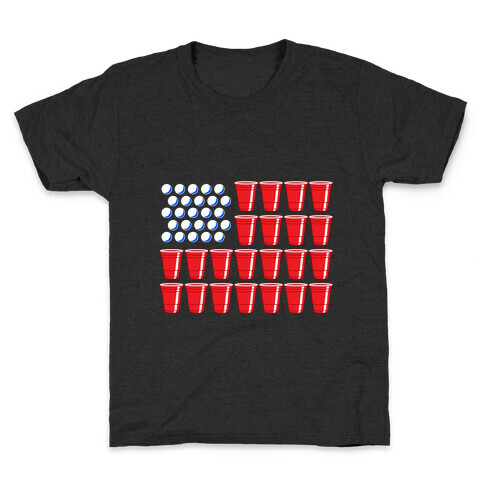 Beer Pong Flag Kids T-Shirt