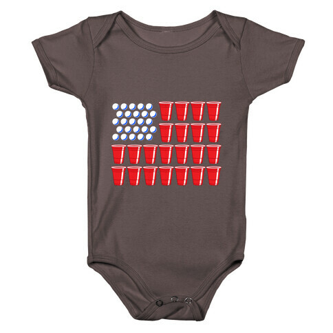 Beer Pong Flag Baby One-Piece