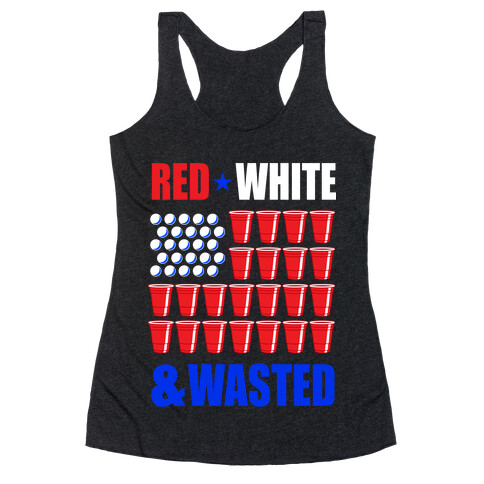 Red, White & Wasted Racerback Tank Top