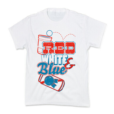 Red White and Blue Kids T-Shirt