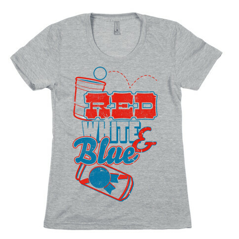 Red White and Blue Womens T-Shirt