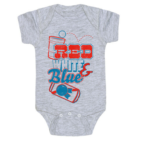 Red White and Blue Baby One-Piece