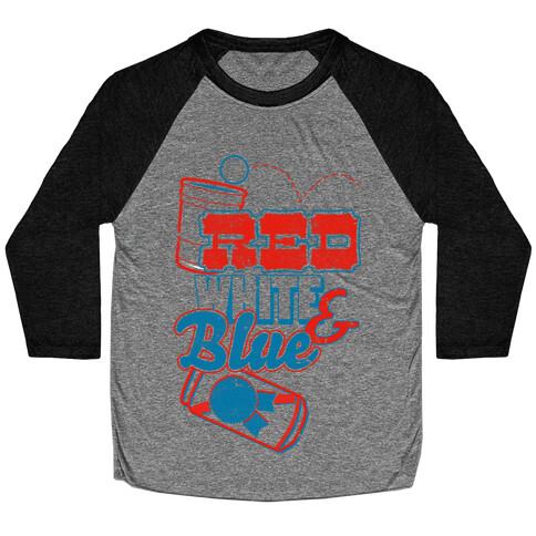 Red White and Blue Baseball Tee