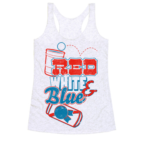 Red White and Blue Racerback Tank Top