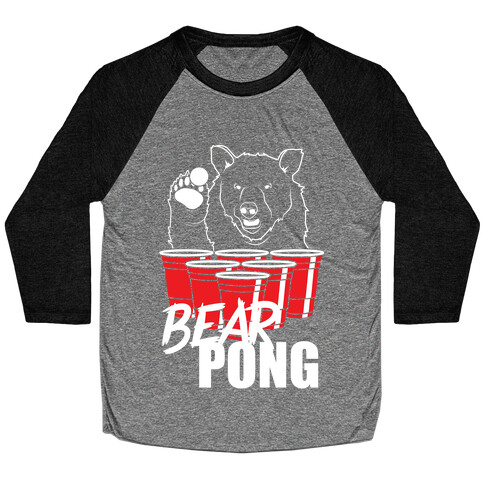 Bear Pong Baseball Tee