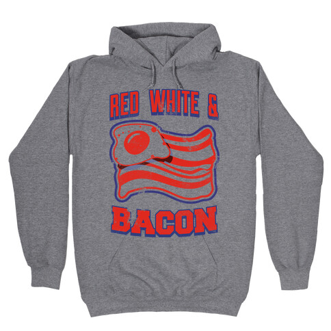 Red White and Bacon (tank) Hooded Sweatshirt