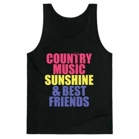 Music, Sun, Friends Tank Top