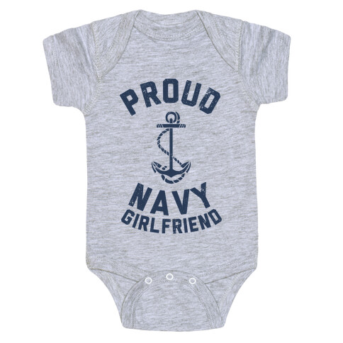 Proud Navy Girlfriend Baby One-Piece