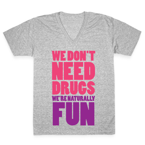 We're Naturally Fun (Tank) V-Neck Tee Shirt