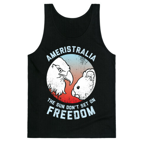 The Sun Don't Set On Freedom (Patriotic Ameristralia) Tank Top