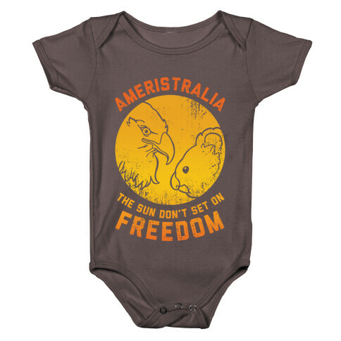 The Sun Don't Set On Freedom (Gold Ameristralia) Baby One-Piece