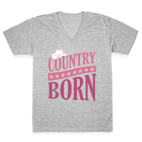 Country Born V-Neck Tee Shirt