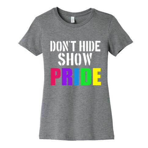 Don't Hide, Show Pride!  Womens T-Shirt