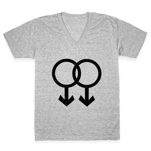 Gay Pride V-Neck Tee Shirt