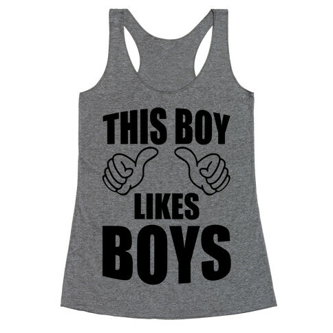 This Boy Likes Boys Racerback Tank Top