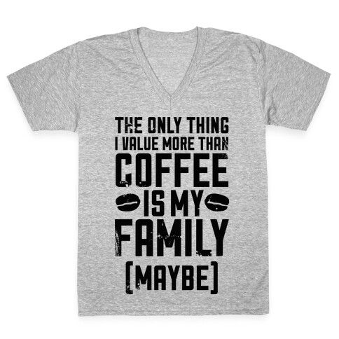 Coffee Value  V-Neck Tee Shirt