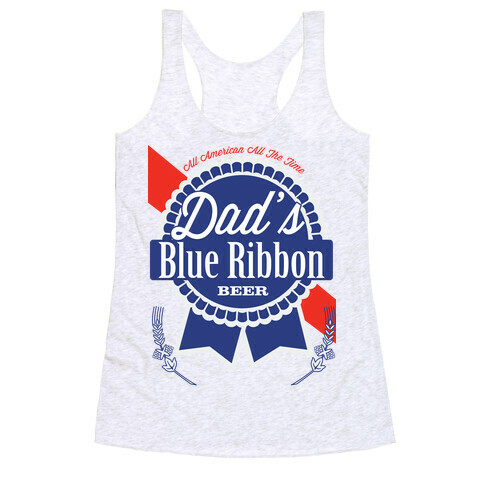 Dad's Blue Ribbon Racerback Tank Top