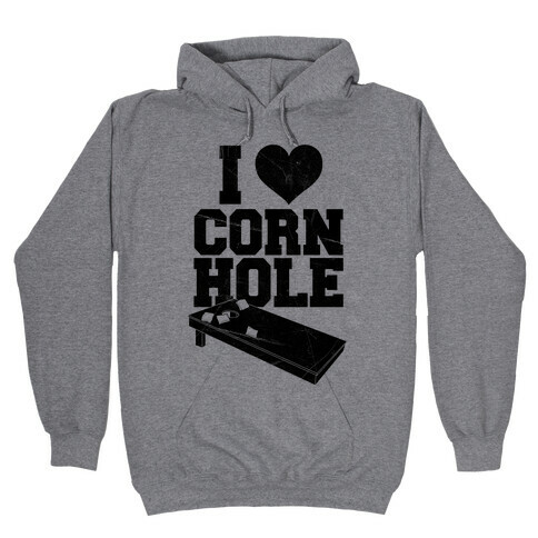 I Heart Cornhole Hooded Sweatshirt