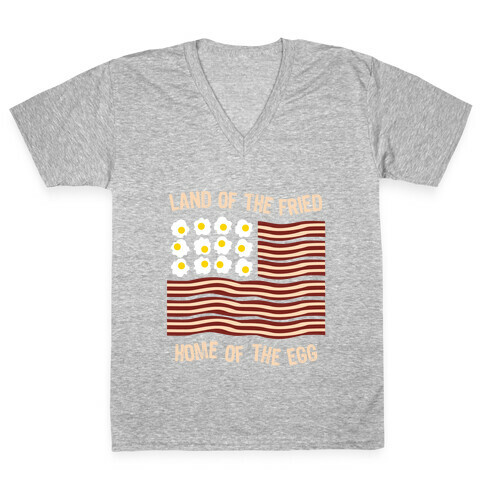 Land of the Fried V-Neck Tee Shirt