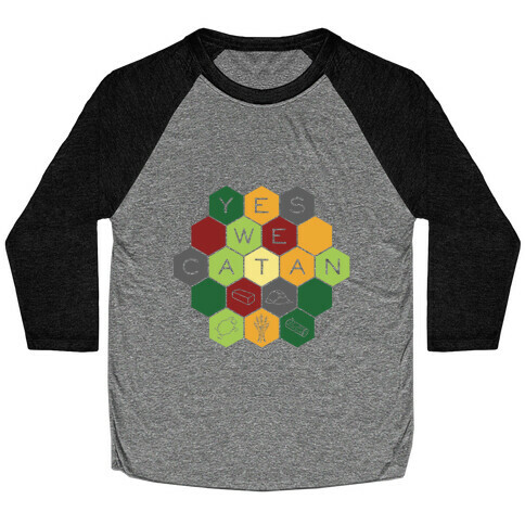 Yes We Catan Baseball Tee