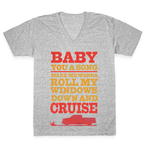 Baby You a Song  V-Neck Tee Shirt