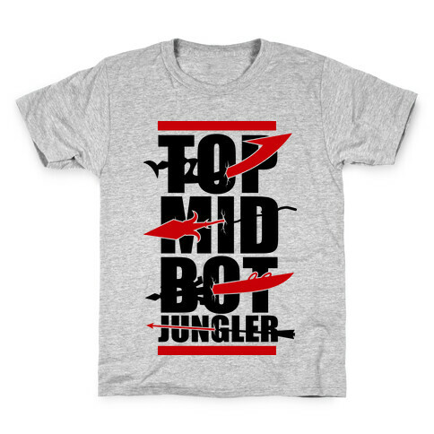 Top Mid Bot Jungler Kids T-Shirt