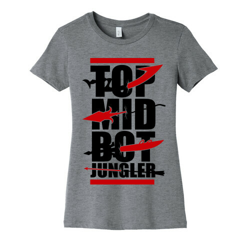 Top Mid Bot Jungler Womens T-Shirt