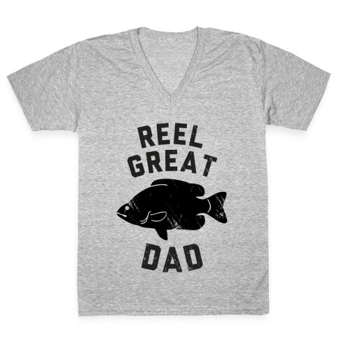 Reel Great Dad V-Neck Tee Shirt