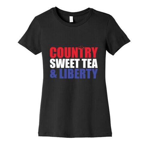 Country, Sweet Tea, Liberty Womens T-Shirt