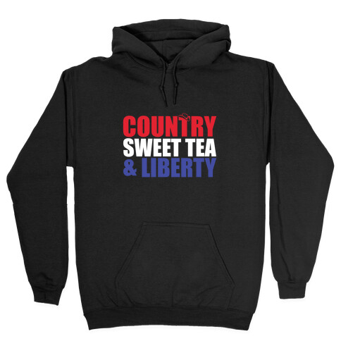 Country, Sweet Tea, Liberty Hooded Sweatshirt