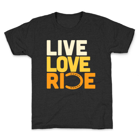 Live Love Ride (Horseshoe) Kids T-Shirt