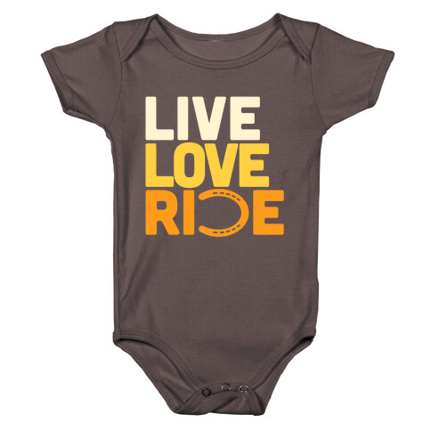 Live Love Ride (Horseshoe) Baby One-Piece