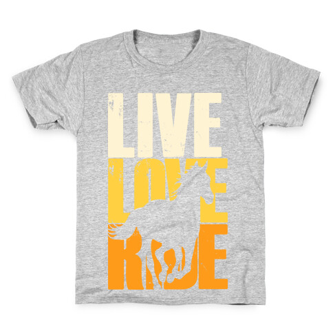 Live, Love, Ride (Gallop) Kids T-Shirt