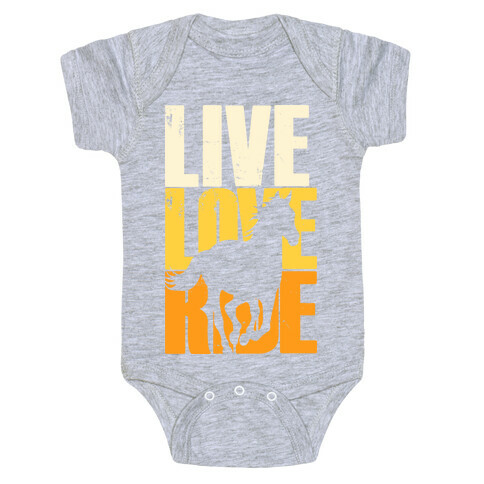 Live, Love, Ride (Gallop) Baby One-Piece