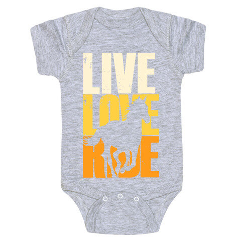 Live, Love, Ride (Gallop) Baby One-Piece