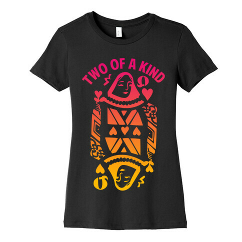 Two of A Kind Heart Womens T-Shirt