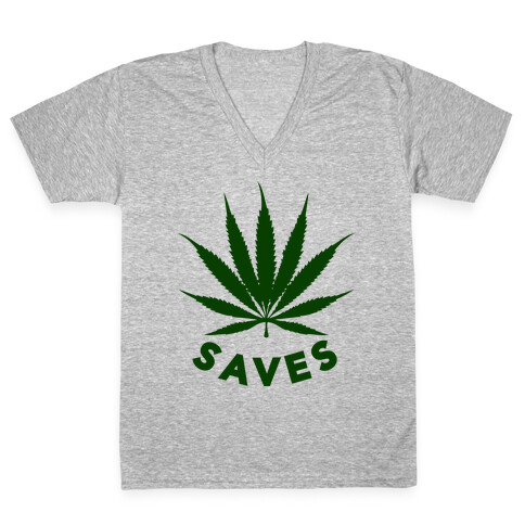Weed Saves V-Neck Tee Shirt