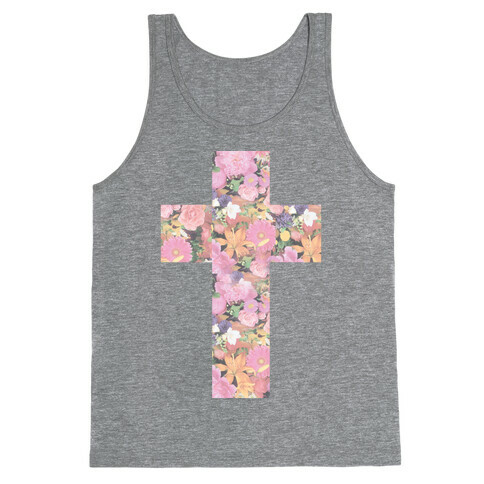 Vintage Floral Cross Tank Top