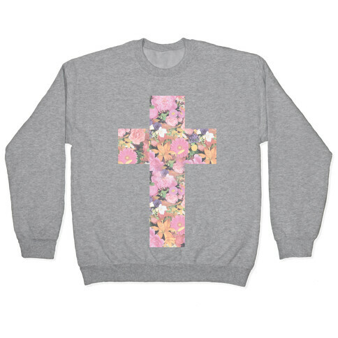 Vintage Floral Cross Pullover