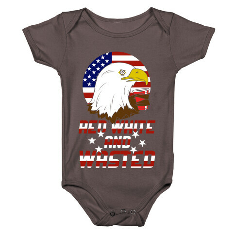 Red, White And Wasted Baby One-Piece